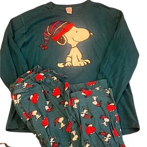 Hanna Andersson, Men’s Snoopy Christmas Pajamas, Size XL